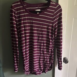 Market & Spruce Women's Purple Striped Top